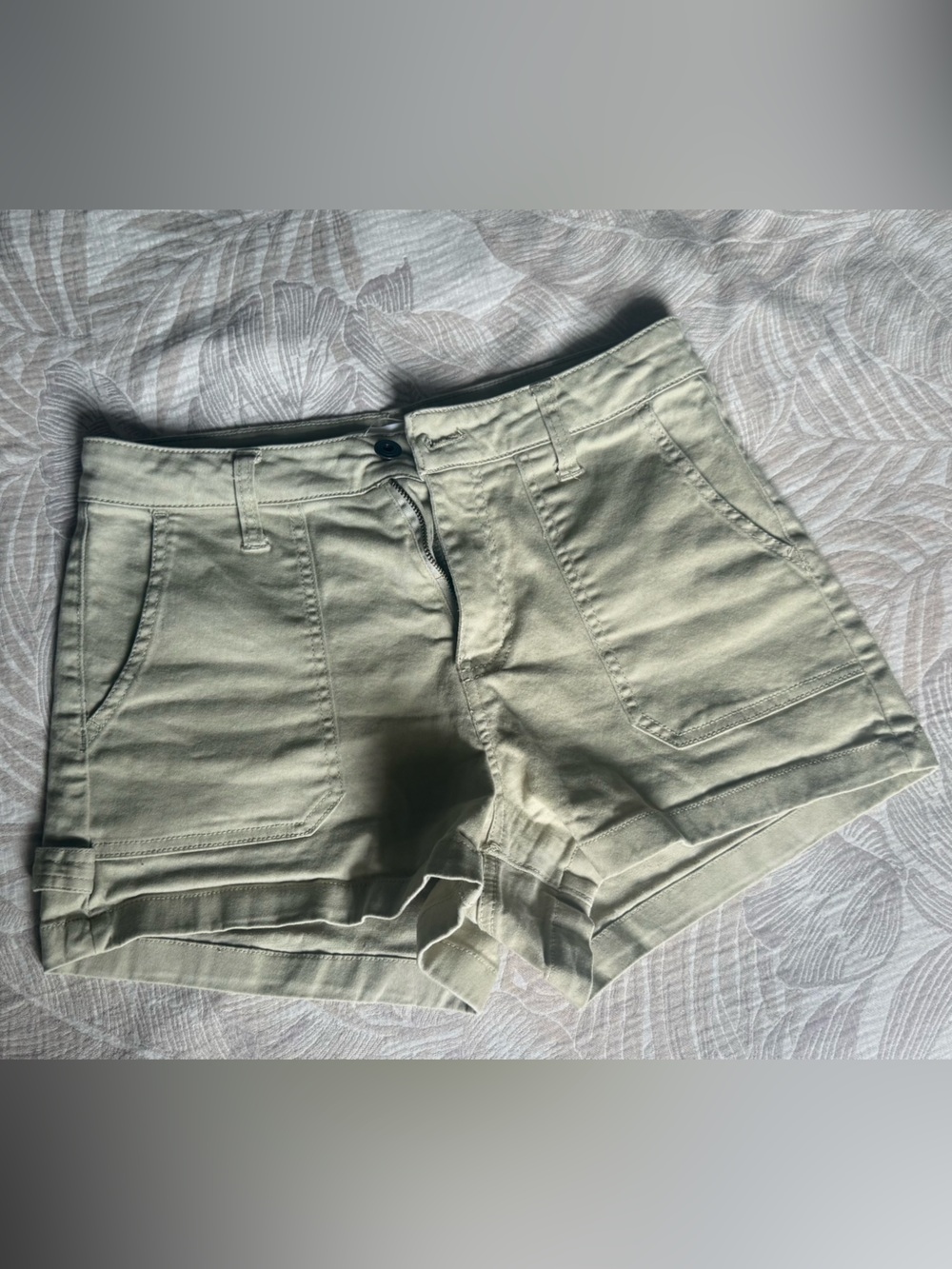 Khaki cargo shorts